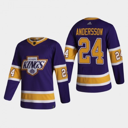 Los Angeles Kings Lias Andersson 24 2020-21 Reverse Retro Authentic Shirt - Mannen